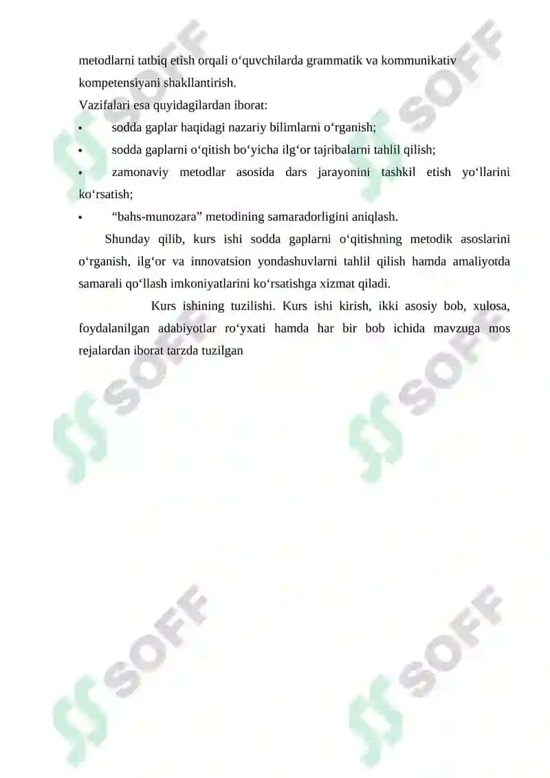 "Sodda gap o’qitish metodikasi" 4
