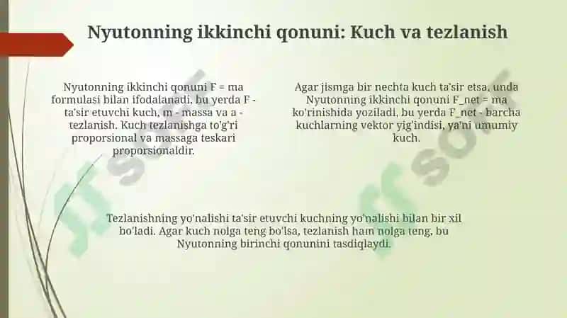 Nyuton qonunlari 4