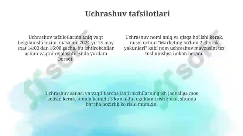 Uchrashuv Bayonnomasini Tayyorlash 4
