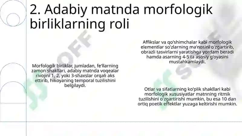 Morfologik birliklar: Ta'rif va turlari 4
