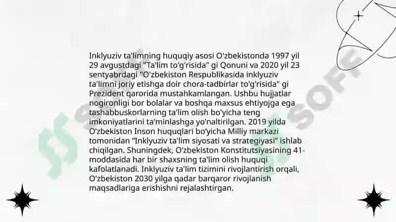 Inklyuziv ta'lim modellari: tahlili va xususiyatlari 4