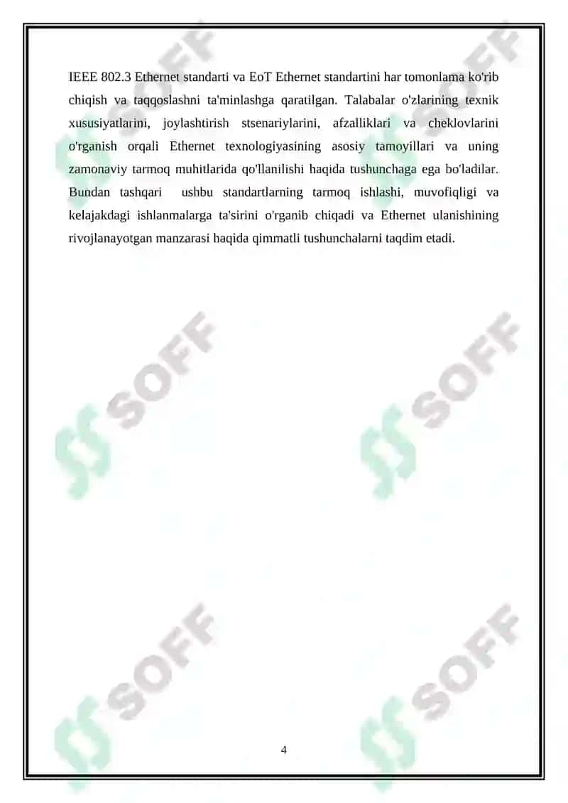 IEEE 802.3 Ethernet standarti va Eot Ethernet standarti haqida umumiy maʼlumot 4