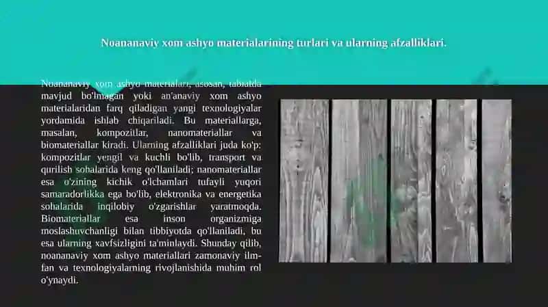 Ananaviy xom ashyo materialarining turlari va ularning afzalliklari 4