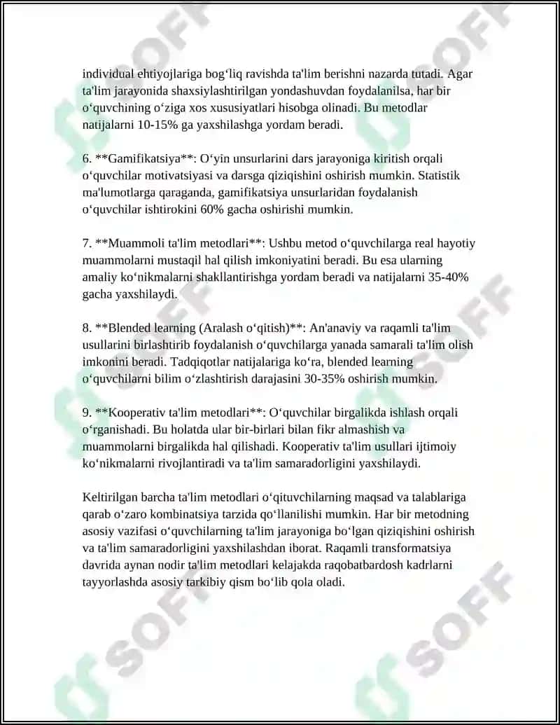 NODIRANING ASABIYLASHISHI 4