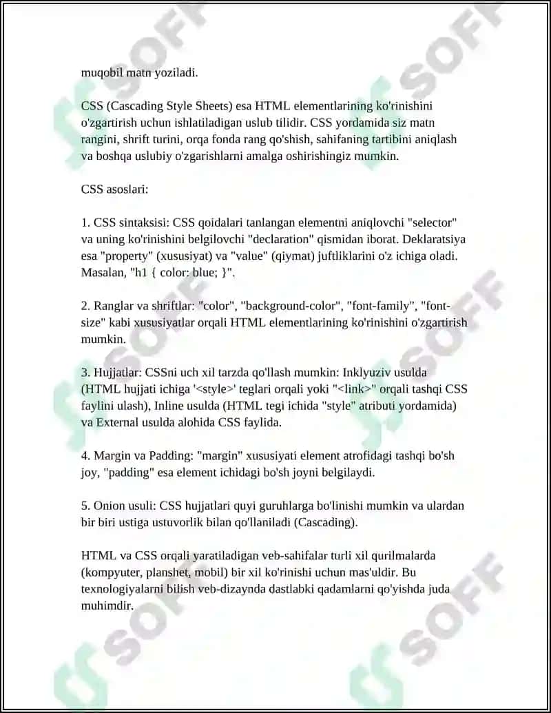 WEB SAYTLAR YARATISHGA YÔNALTIRILGAN DASTURIY TAʼMINOTLAR 4