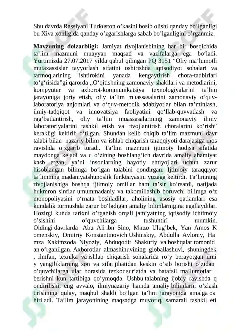 Muhammad Rahimxon II hukumronligi davrida Xiva xonligida iqtisodi jarayonlar 4