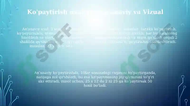 Ikki xonali sonlarni ko‘paytirish 4