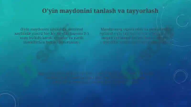 Faol o'yinlarni tashkil etish va o'tkazish asoslari 4