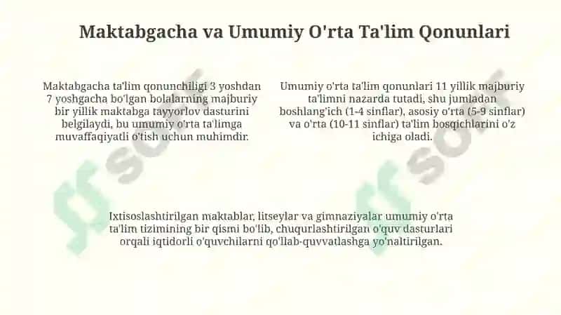 Ta'lim Qonunchiligi Asoslari va Tizimi 4