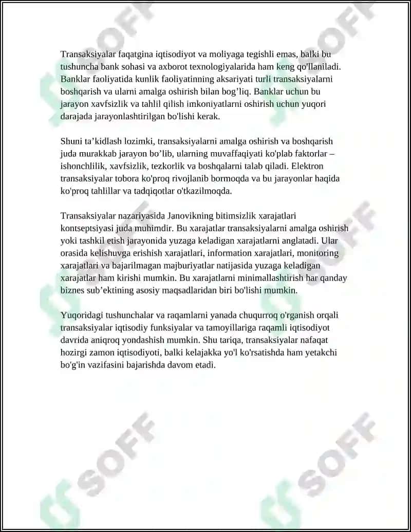Transaksiyalar Tushunchasi 4