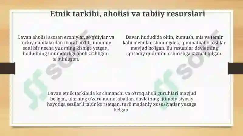 Davan davlatining tashkil topishi va ijtimoiy siyosiy hayoti 4