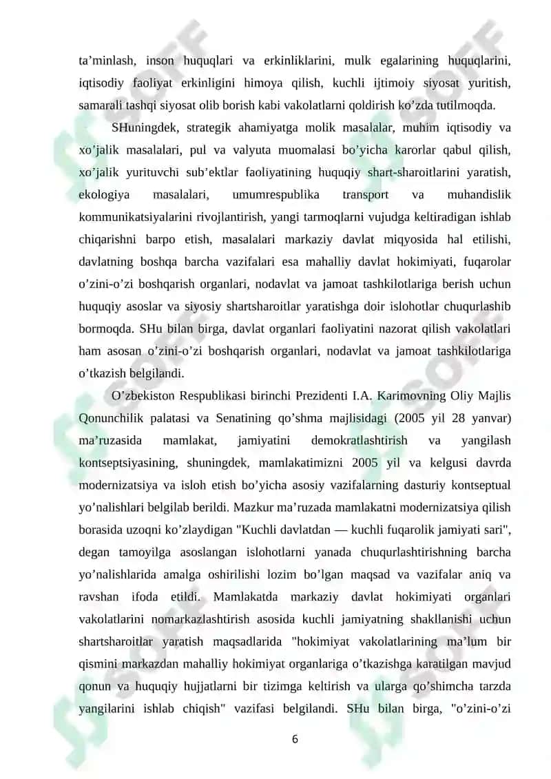 FUQOROLARNING O’ZINI – O’ZI BOSHQARISH ORGANLARIGA OID HUQUQIY NORMALARI 4