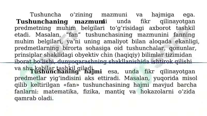 Tafakkur shakllari: tushuncha, hukm va xulosa 4