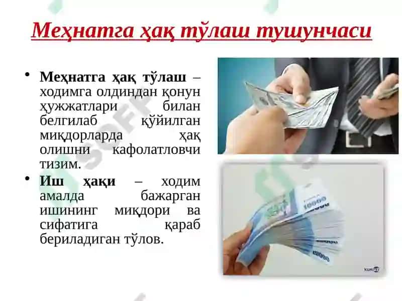МЕҲНАТГА ҲАҚ ТЎЛАШ. КАФОЛАТЛИ ТЎЛОВЛАР ВА КОМПЕНСАЦИЯ ТЎЛОВЛАРИ 4