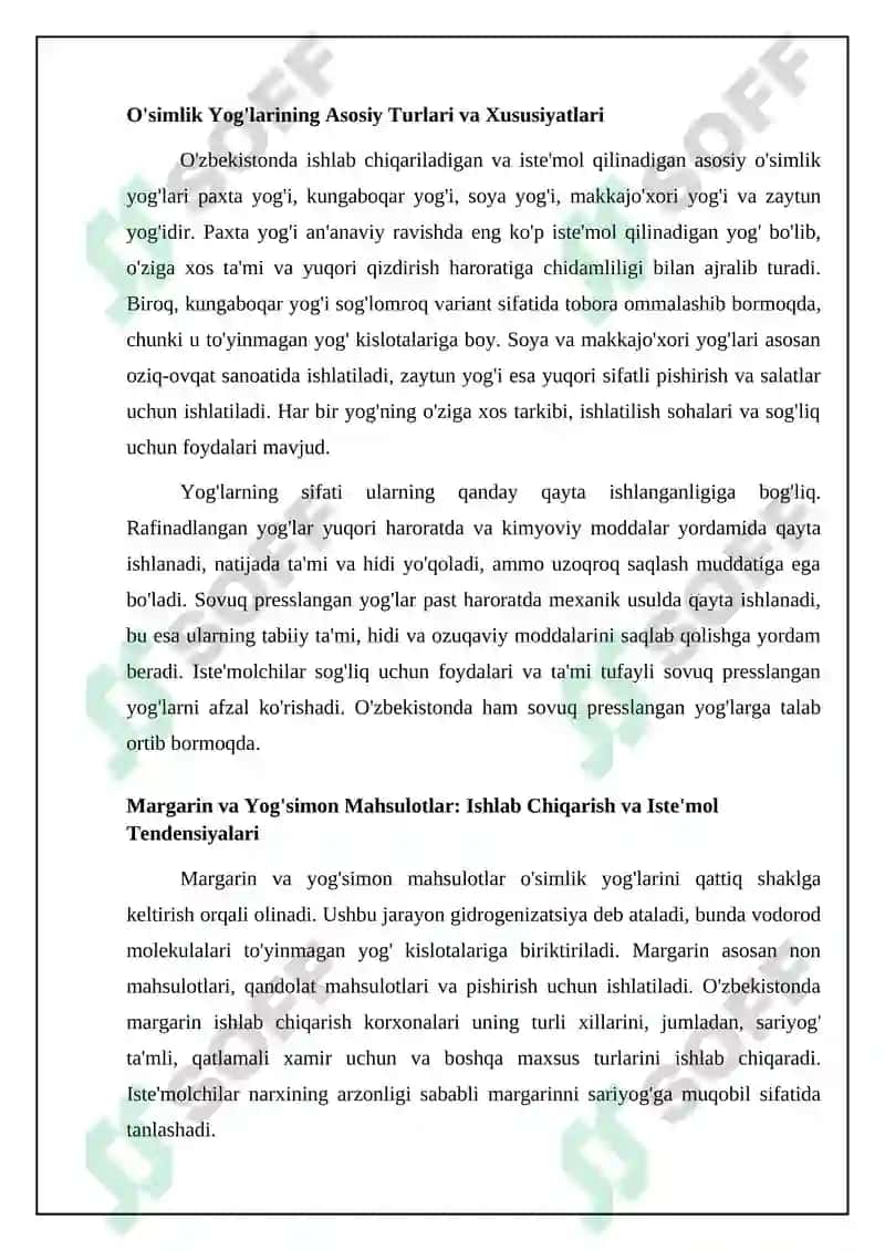 Yogʻ moy mahsulotlari assortimenti 4