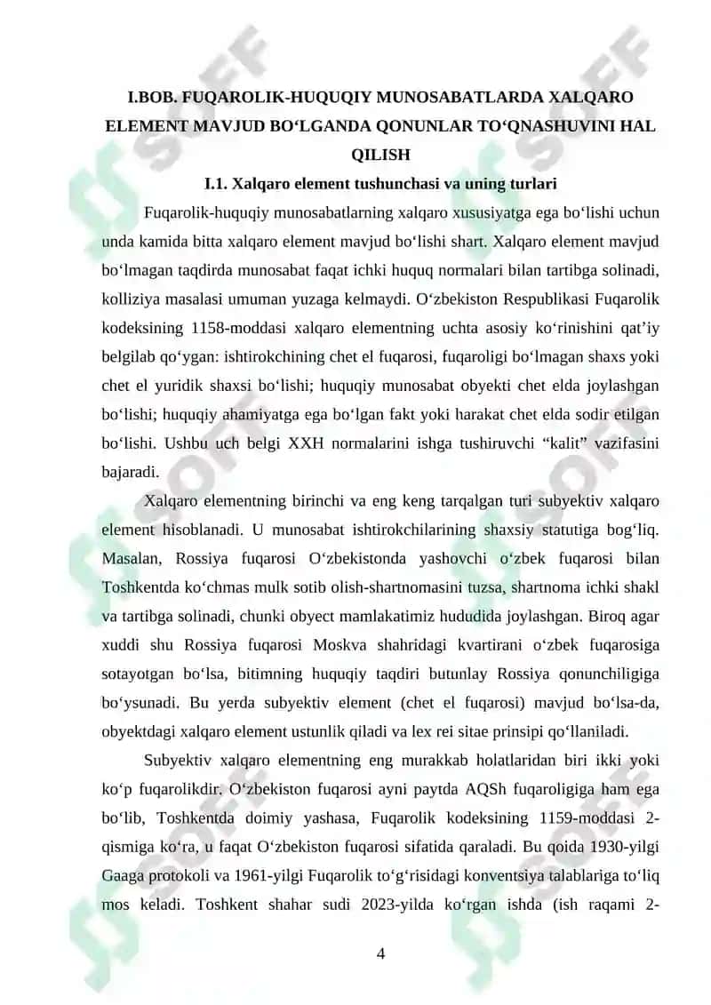 Xalqaro Xususiy Huquq Normalarini Fuqarolik-Huquqiy Munosabatlarga Nisbatan Tatbiq Qilish 4