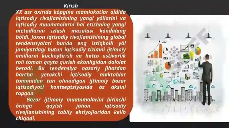 Bozor Iqtisodiyotining Ijtimoiy Yo’naltirilganligi va uni O’zbekistonga xos xususiyatlari 4