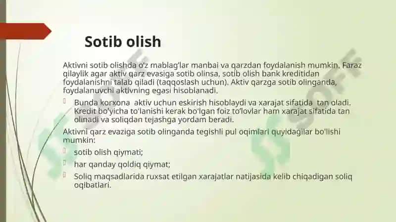 Aktivlarga investitsiya qilish boʻyicha qarorlar va kapital normasi 4