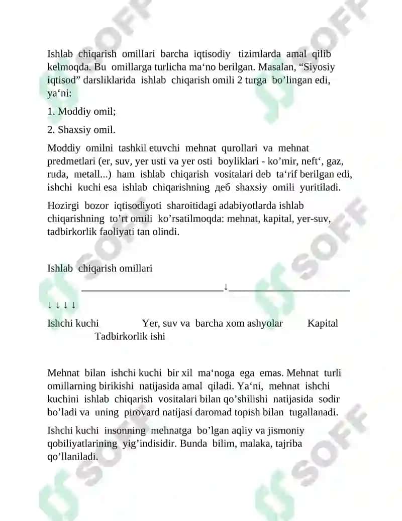 Ishlab Chiqarish Jaryoni va uning Natijalari 4