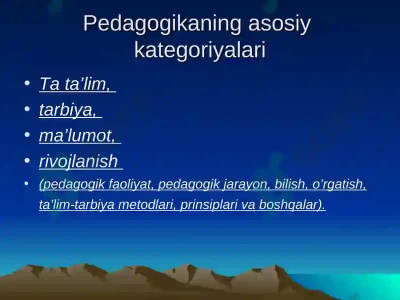 Pedagogika fan sifatida 4