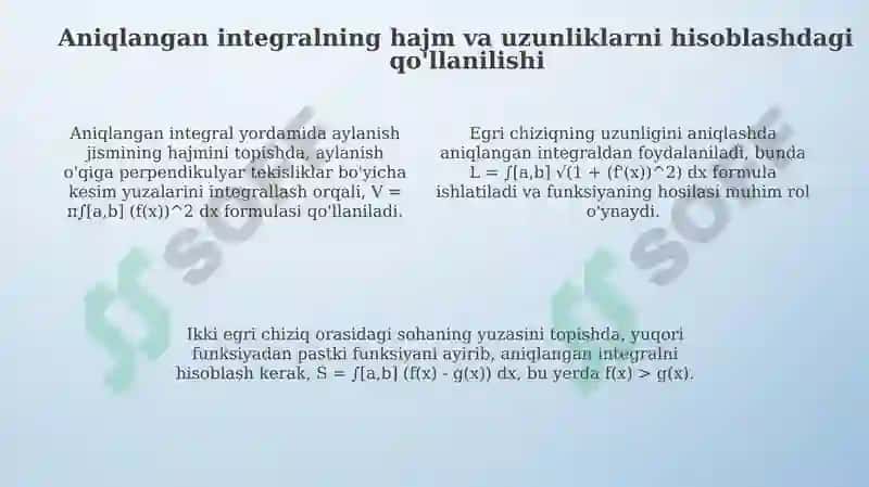 Aniq integralning tadbiqlari 4