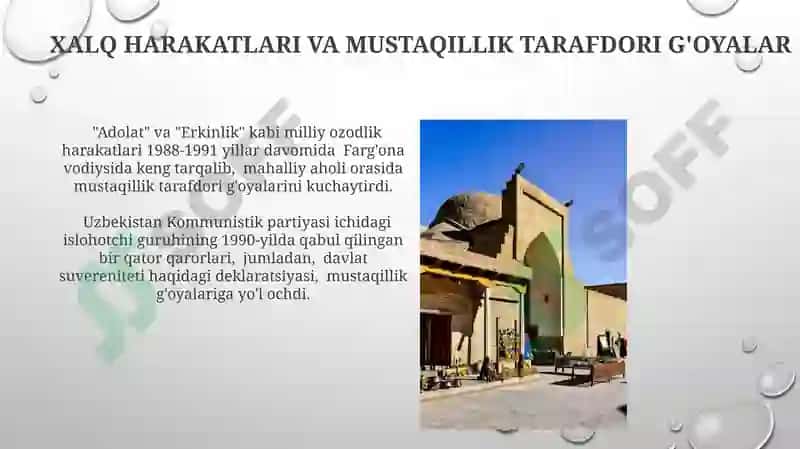 Oʻzbekistonda mustaqillik gʻoyalarining asosiy sabablari 4