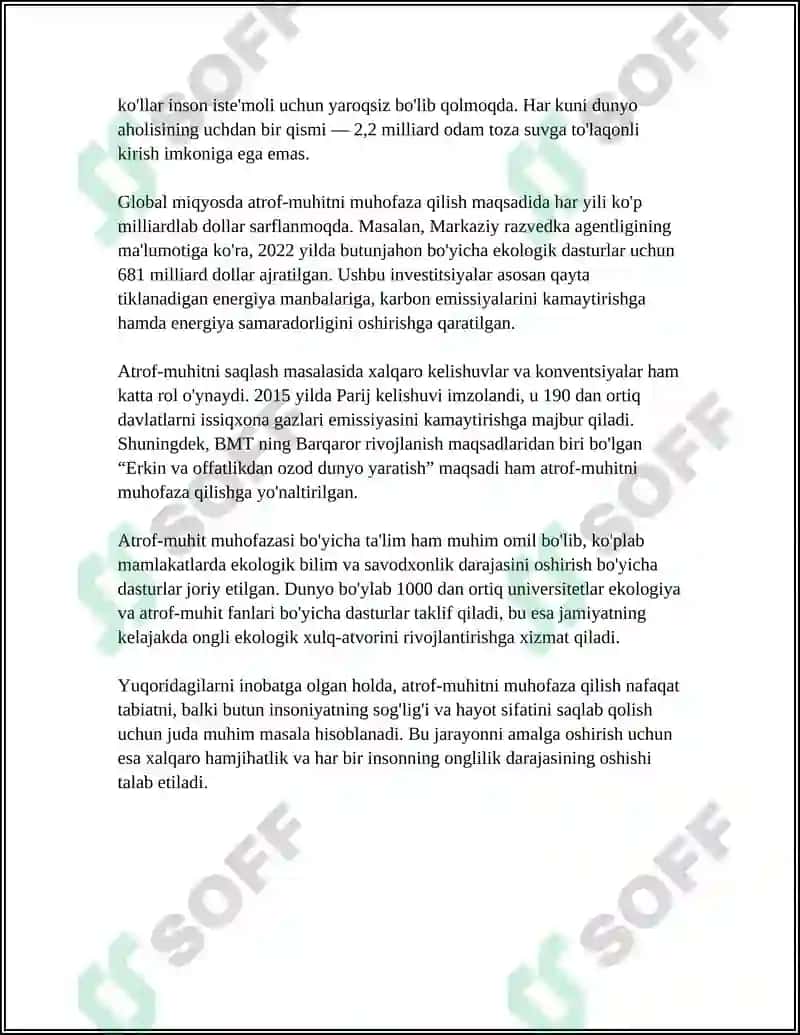 ATROF MUHITNI MUHOFAZA QILISH VA YASHIL IQTISODIYOT 4