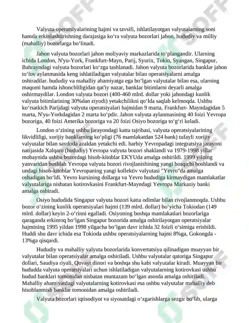 Valyuta bozori va uning iqtisodiyotdagi o‘rni 4