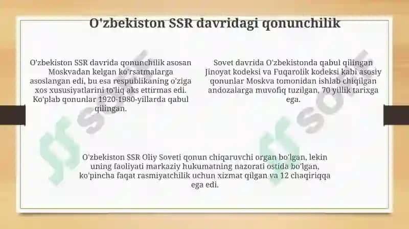 O’zbekiston diyoridagi davlatlar qonunchilik tarixi 4