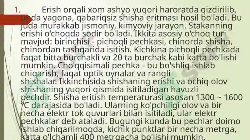Shisha Idishlar Ishlab Chiqarish Texnologiyasi 4