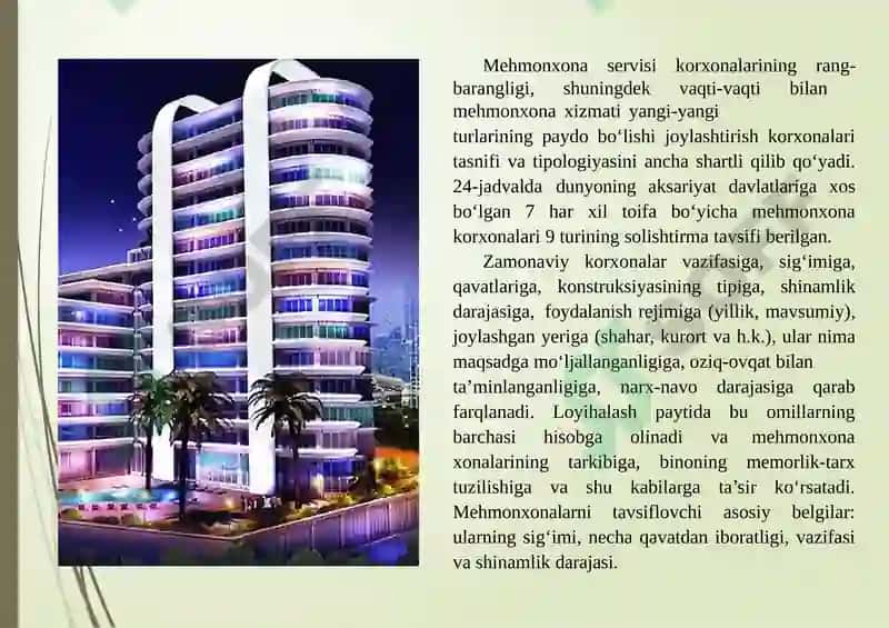 Mehmonxonalarning turlari. 4