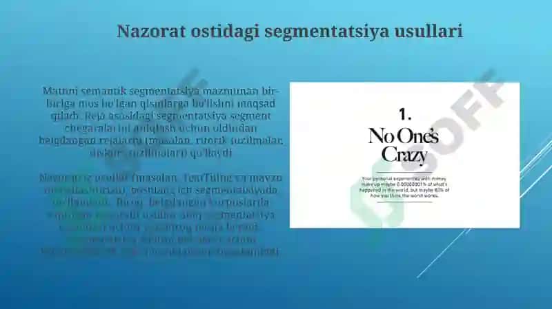 Matnni ma‘noviy qismlarga bo‘lish tamoyillar 4