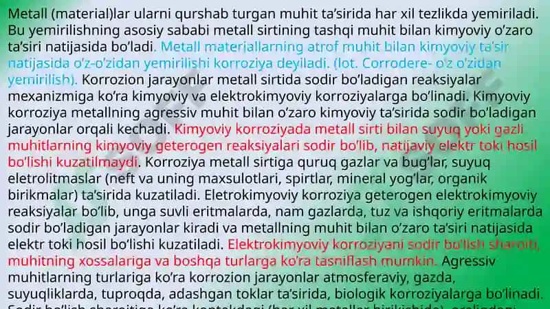 METALLAR KORROZIYASIGA QARSHI KURASHISH USULLARI 4
