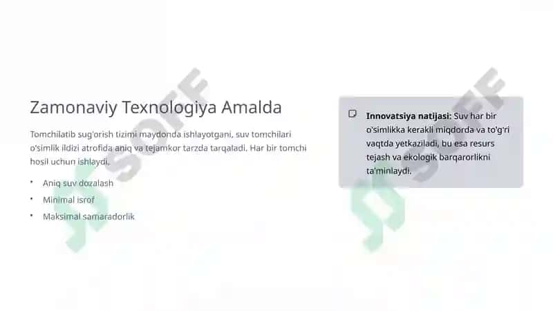 Tomchilatib Sug'orish Texnologiyasining Iqtisodiy Tahlili 4