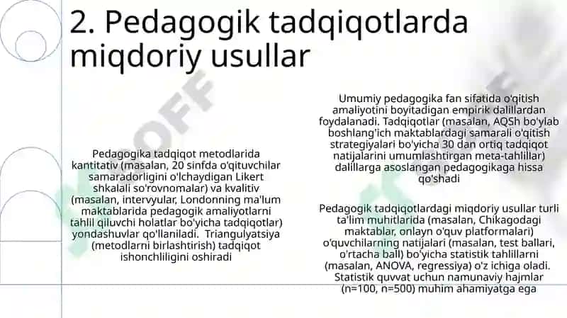 Umumiy pedagogikaning ilmiy tadqiqot metodlari 4