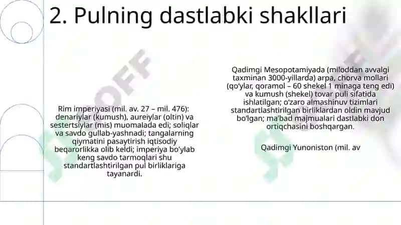 Tovar-pul munosabatlari rivojlanishi bozor iqtisodiyoti shakllanishi 4