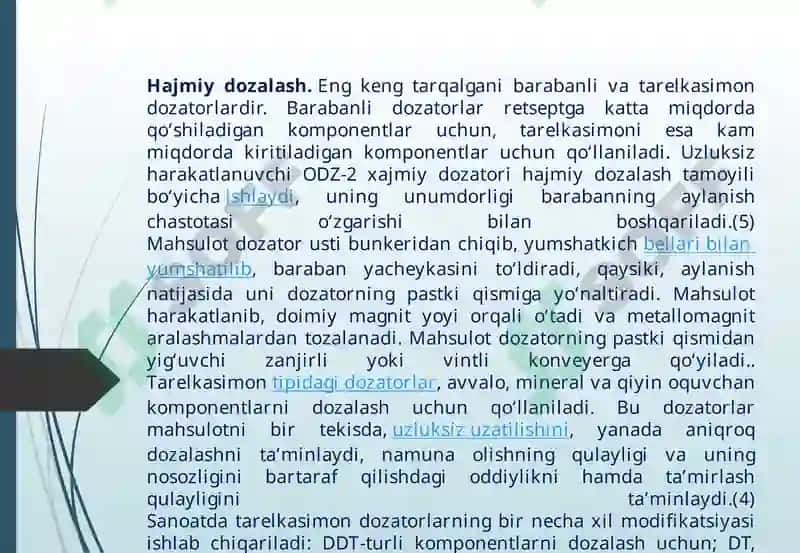 Omixta yem komponentlarini bir xil aralashganlik darajasini aniqlash 4