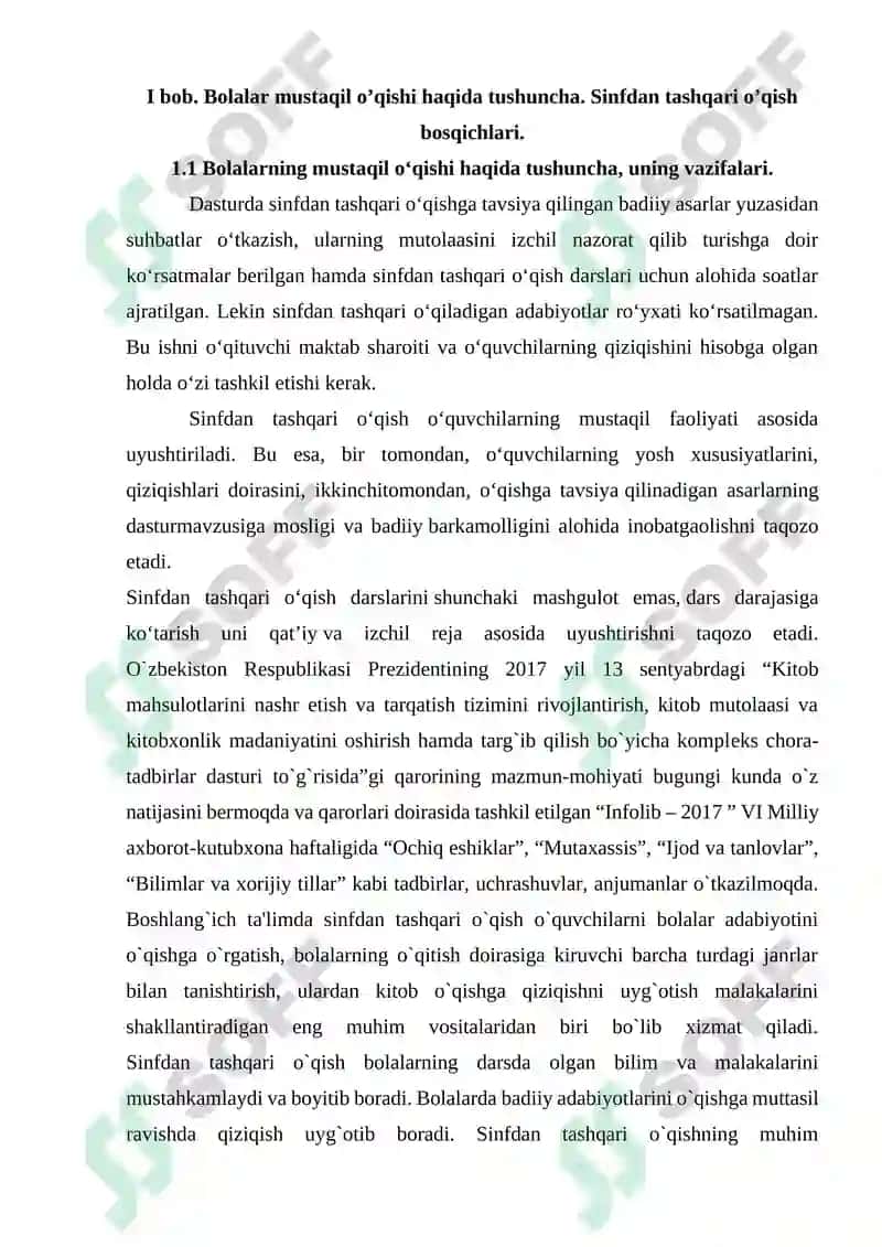 Sinfdan tashqari o‘qish mеtodikasi 4
