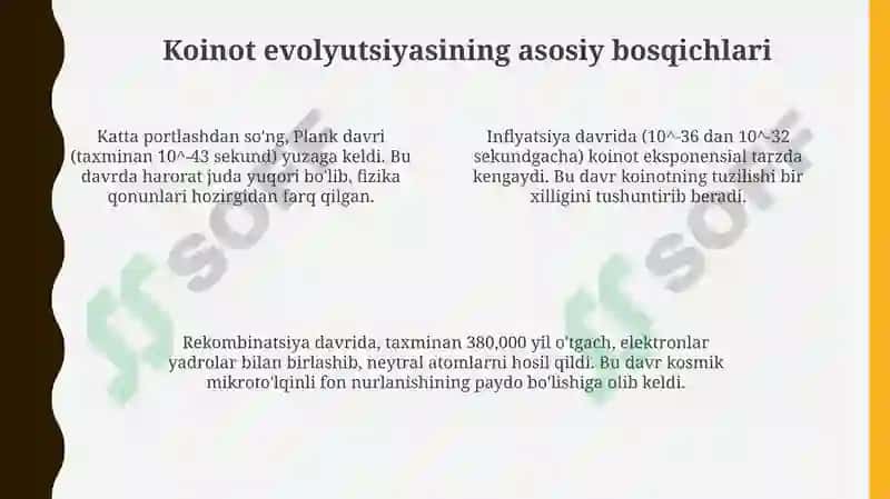 Koinotning kelib chiqishi haqidagi nazariyalar 4