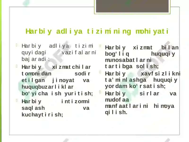 Harbiy adliya va surishtiruv organlari 4