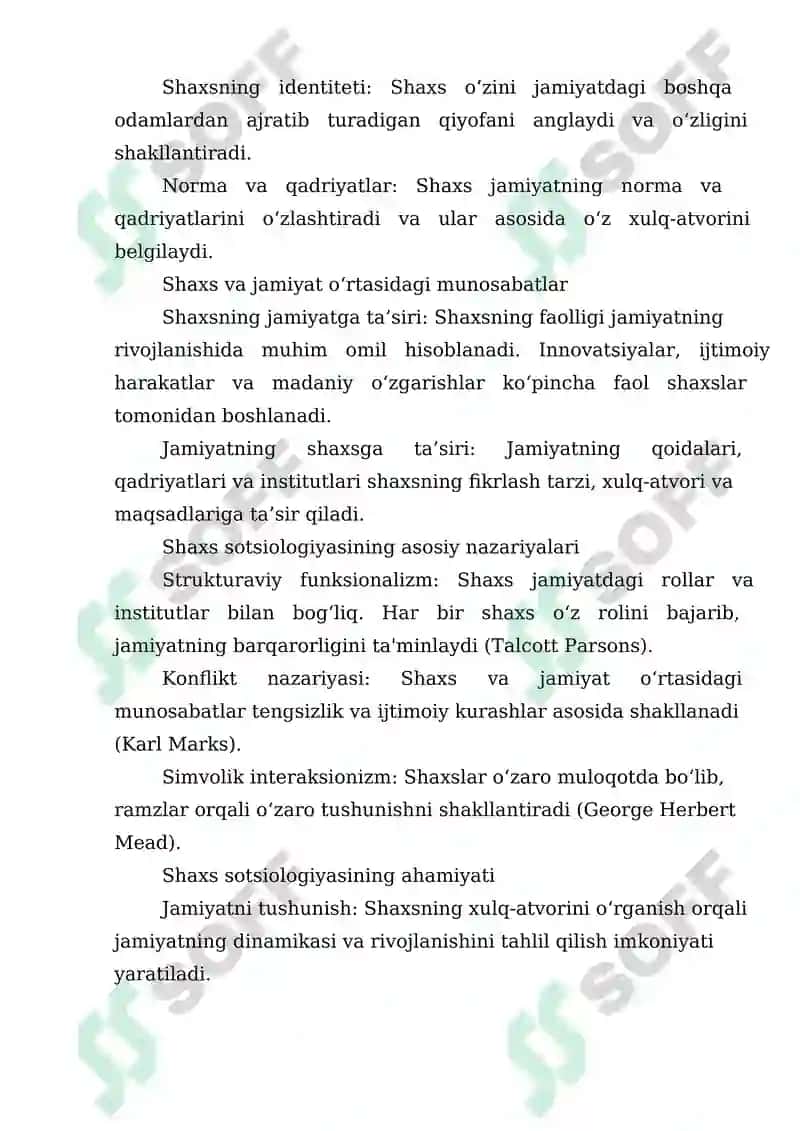 Shaxs, jamiyat va davlat sotsiologiyasi 4