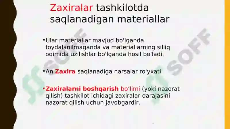 Zaxiralar Logistikasi 4