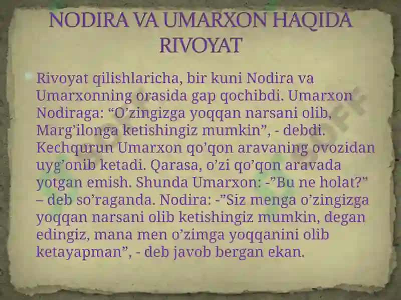 Umarxon va Nodira 4