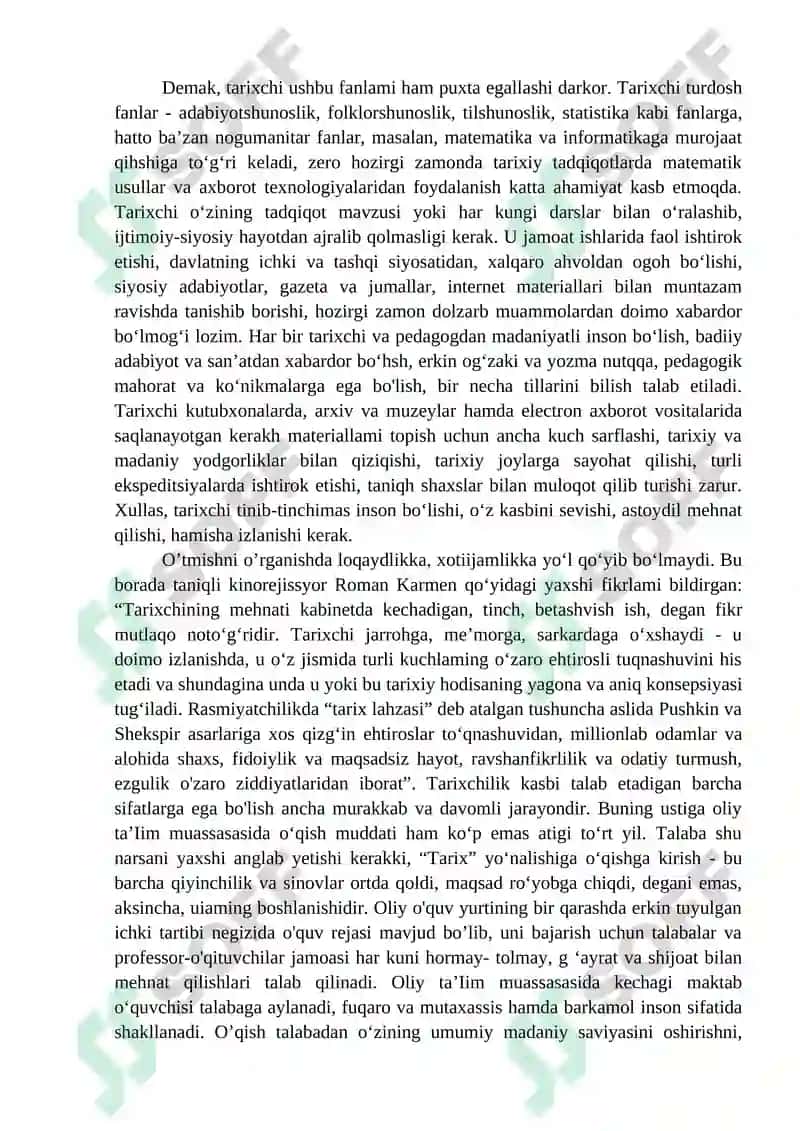 MUTAXASSISLIKKA KIRISH O‘QUV FANINING MAQSAD VA VAZIFALARI. 4