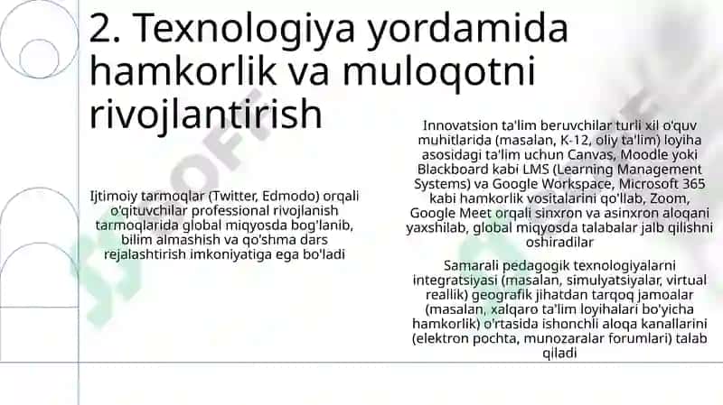 Innovatsion pedagoglar o'quv texnologiyalari 4