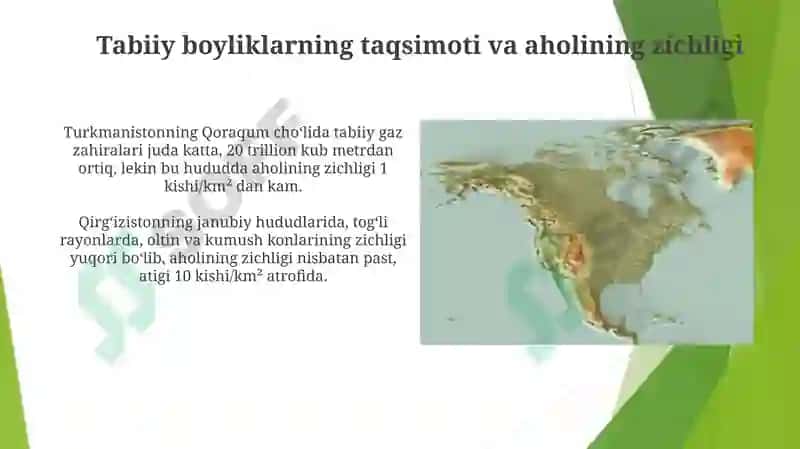 Osiyo mamlakatlari tabiiy resurslari va aholisi 4