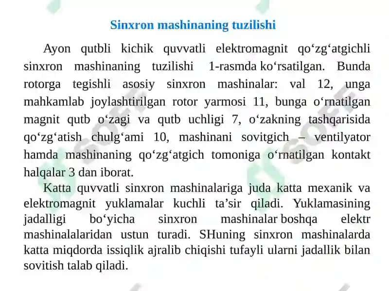 Sinxrоn Mashinalari 4