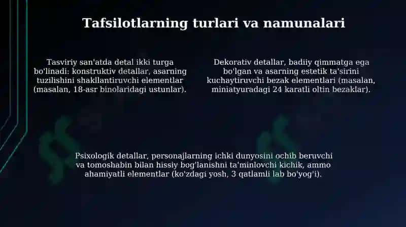 Badiiy asarda detal mavzusi boʻyicha taqdimot 4