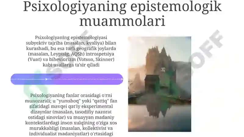 Psixologiya fanining predmeti va fanlar tizimida tutgan oʻrni 4