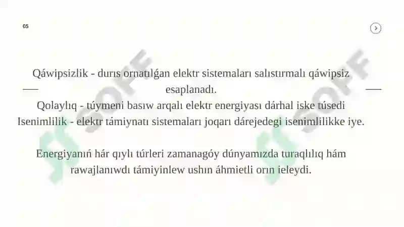 Energiya hám onıń turlari 4